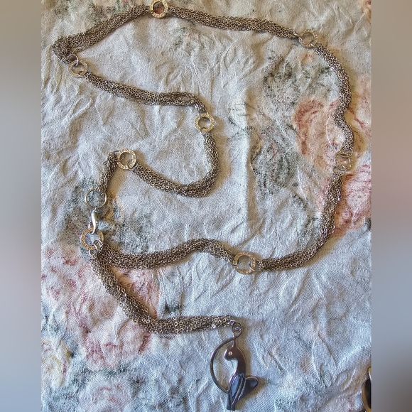Elegant Silver Chain Necklace//belt - Picture 1 of 3
